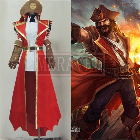 Lol Gangplank cosplay costume customize any size-in Game Costumes from ...