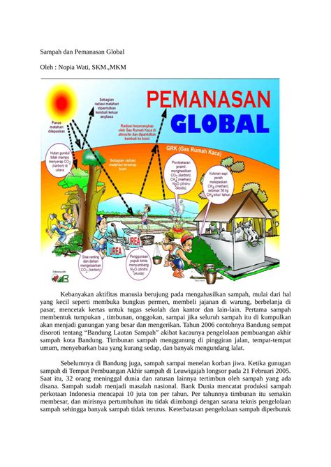 Upaya Penanggulangan Perubahan Iklim – Tulisan