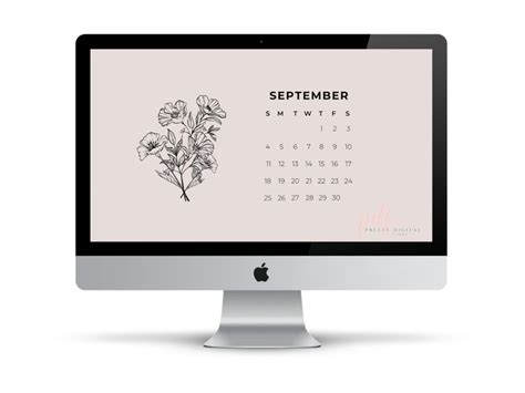 Minimalist Floral Desktop Wallpaper Calendar Desktop Wallpaper Floral Laptop Wallpaper 2022-2023 ...