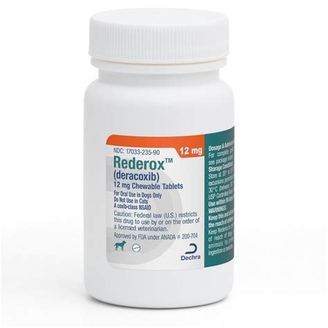 Rederox (Deracoxib) Chewable Tablets for Dogs, 12-mg, 30 Tablet | On ...