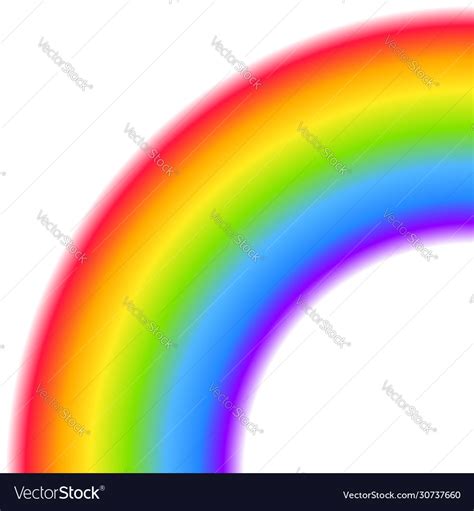 Rainbow half arc shape quarter circle bright Vector Image