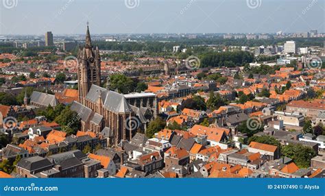 Delft Old Church from Above Stock Photo - Image of structures, city: 24107490