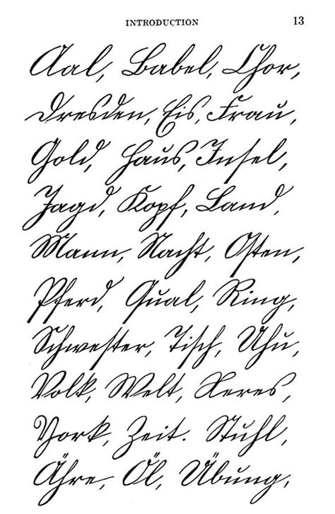 1912 Old German Alphabet & Script - Pg 13 Handwriting Styles, Cursive ...