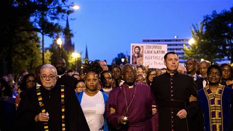 Royal wedding bishop Michael Curry marches against Trump's 'America First' agenda | US News ...