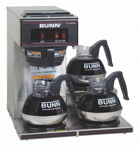 BUNN VP17-3 SS Pourover Commercial Coffee Brewer with Three Lower ...