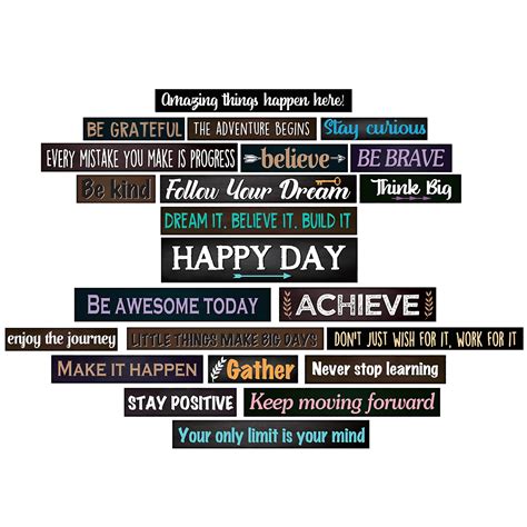 Buy 23 Pieces Inspirational Bulletin Board Decorations Motivational Banners for Classroom ...