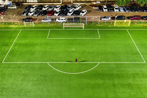 Aerial Photography of Football Field Goal Net · Free Stock Photo