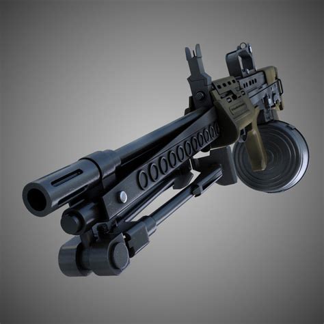 3d model of kord machine gun