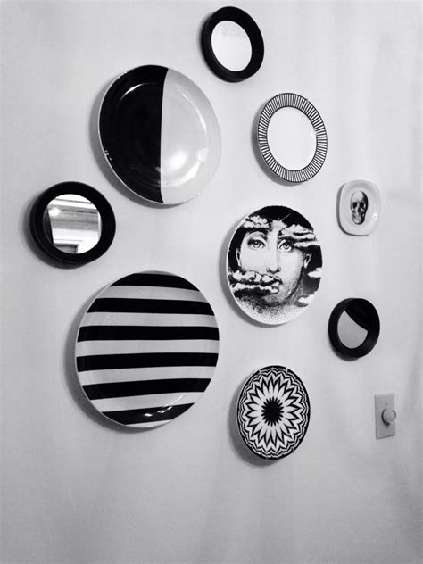 Black and White plate wall | Black and white plates, Men's fashion black and white, Plates on wall