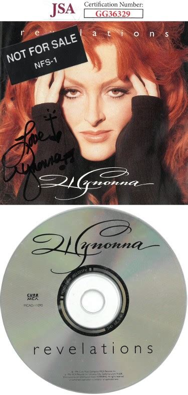 Wynonna Judd Autographed Signed Revelations Album CD Cover with CD- JSA Hologram #GG36329