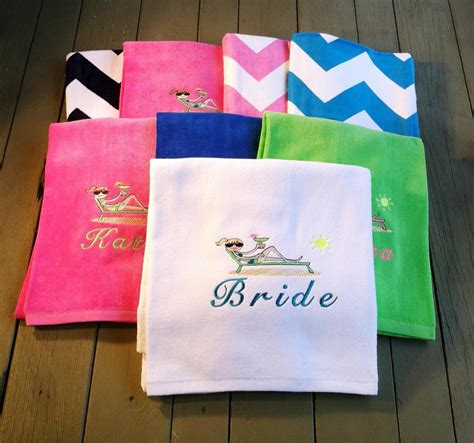 Set of 8 Personalized Beach Towels with Name Cute Margarita