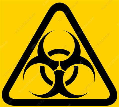 Biohazard warning sign - Stock Image - T167/0166 - Science Photo Library