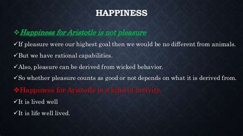 Aristotle's concept of happiness