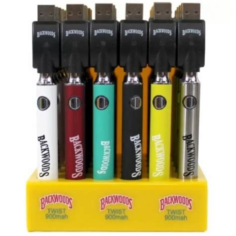 Backwoods Twist Vape Pens 900mAh 510 Thread Vape Battery Variable Voltage Preheating Vaporizer ...