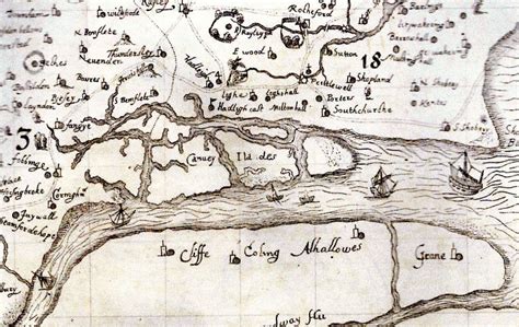 Map of Canvey Island 1594 | 16th Century | CanveyIsland.org