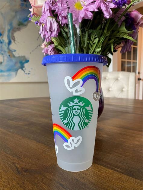 Rainbow Starbucks Coffee Cup Starbucks Cold Cup Gift | Etsy | Starbucks ...