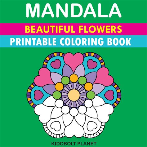 Mandala Beautiful Flowers Printable Coloring Book | Made By Teachers