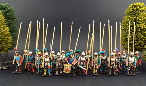 28mm Warlord Games ~ (Pro-Gloria) Landsknechts Pikes, Lets say a significantly "Brighter Style ...