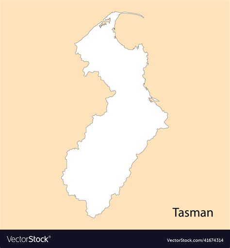 High quality map of tasman is a region of new Vector Image