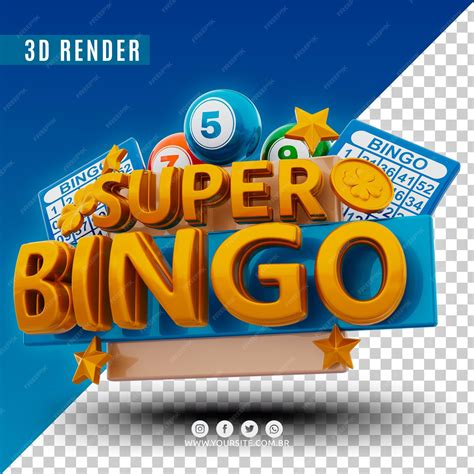 Premium PSD | Super bingo 3d logo premium psd