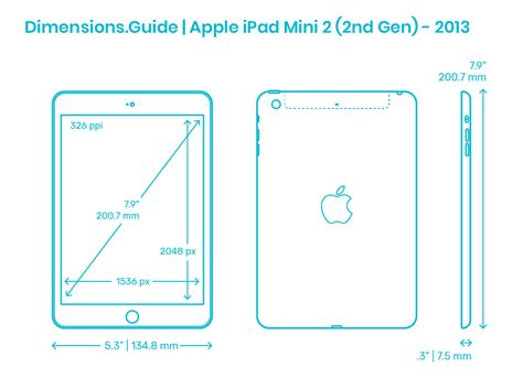 Apple iPad Pro - 11" (4th Gen) - 2020 Dimensions & Drawings ...