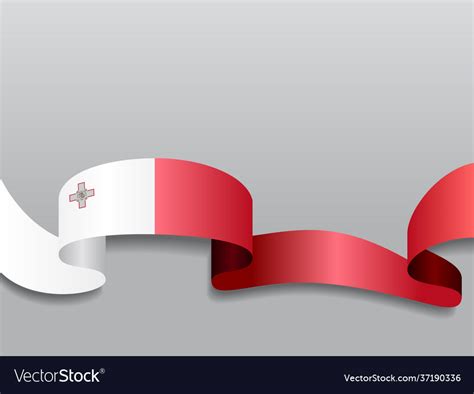 Maltese flag wavy abstract background Royalty Free Vector