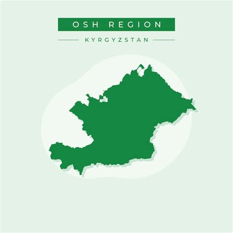 Premium Vector | Vector illustration vector of Osh Region map Kyrgyzstan