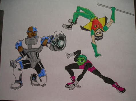 Cyborg, Beast Boy and Robin by DarthJader11 on DeviantArt