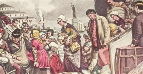 illustration-of-emigrants-disembarking-at-ellis-island - Immigration: Ellis Island Pictures - U ...