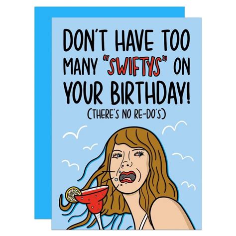 Taylor Swift Card | A6 Funny 1989 Album Birthday Card