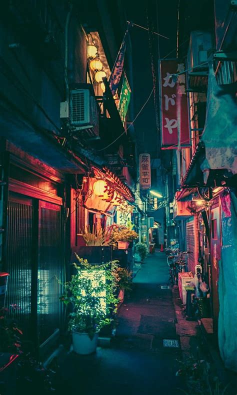 1920x1080px, 1080P free download | Narrow street, alley, black, japan, night, HD phone wallpaper ...