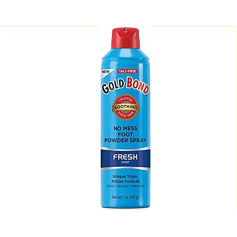 Gold Bond Foot Powder Spray, No Mess Fresh, 7oz Can (207ml) (3 Pack) - Gvilly