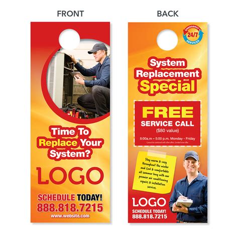 HVAC Replacement Door Hanger Print - Door Hanger Printing – Footbridge Marketing