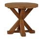 Karena Teak Round Outdoor End Table | Pottery Barn