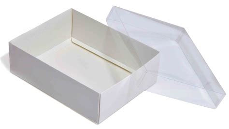 Wholesale White Gift Boxes With Clear Lids at Kaci Mattos blog