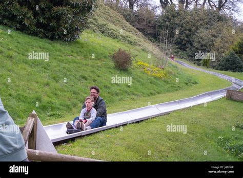 Tornado Toboggan ride at Woodlands Family Theme Park, Totnes, Devon ...