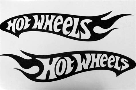 2 Hot Wheels Vinyl Decals 24" each reversed letters left and right side