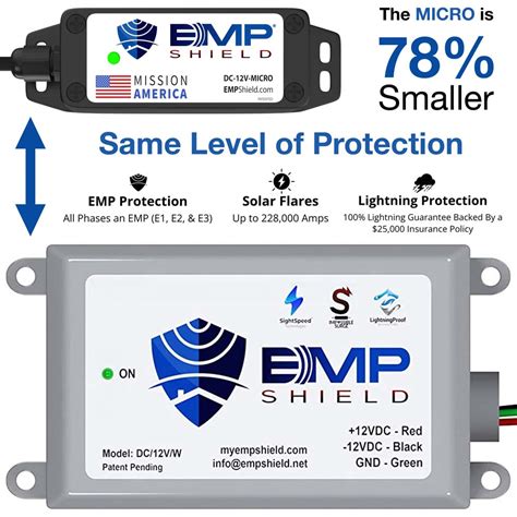 EMP Shield Micro - EMP & Lightning Protection for Vehicles (DC-12V-MICRO) - EMP Shield