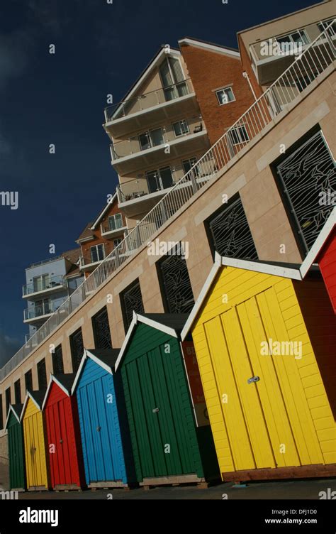 Southbourne Beach Huts Stock Photo - Alamy