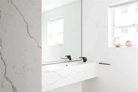 Smartstone Calacatta Blanco - Modern - Bathroom - Sydney - by Smartstone | Quartz Benchtops ...