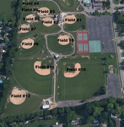 Fairfield Youth Baseball Association Waterworks Field Location Map