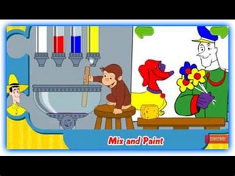 Curious George Mix And Paint - Curious George Games - YouTube