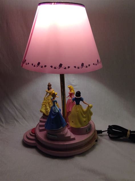 Vintage Disney Princesses Animated Musical Talking Lamp | Disney lamp ...