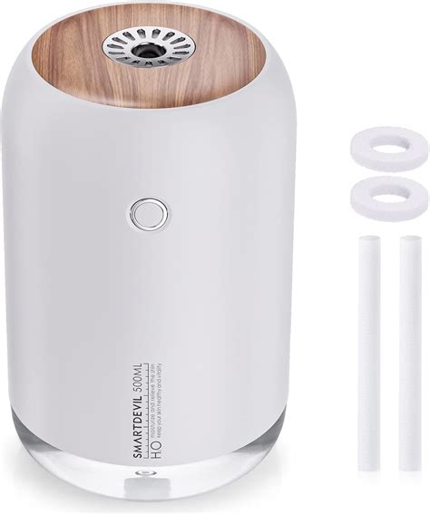 SMARTDEVIL Humidifiers 500ml for Bedroom, Small Desk Humidifier, USB Personal Desktop Humidifier ...