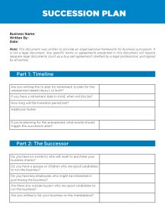 Succession Planning Template & 5 Steps to Writing a Succession Plan