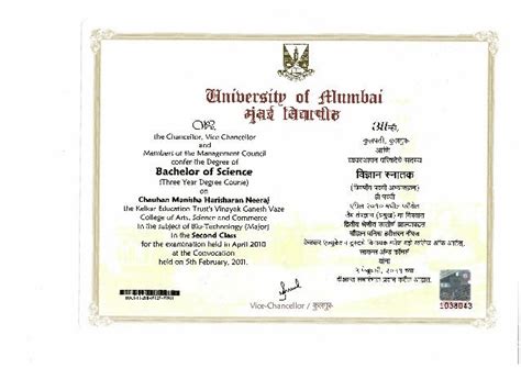 BT Degree(Mumbai University)