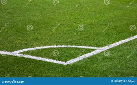 Closeup of Football Soccer Field Stock Photo - Image of natural, view ...