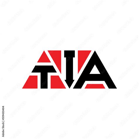 TIA triangle letter logo design with triangle shape. TIA triangle logo ...