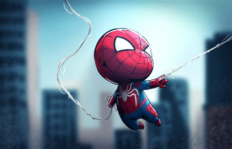 Chibi Spiderman, HD Superheroes, 4k Wallpapers, Images, Backgrounds, Photos and Pictures