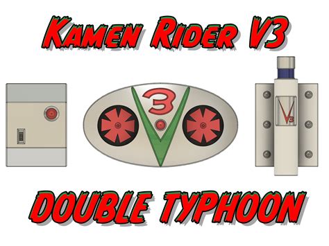 Kamen Rider V3 Double Typhoon Henshin Belt STL - Etsy Finland